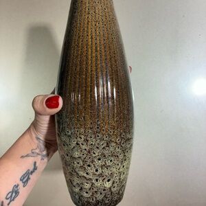 Italian Elegant Brown and Tan Vase